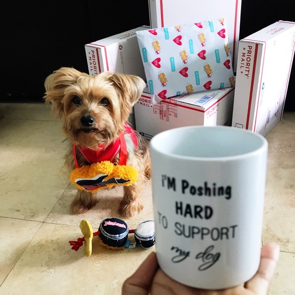 i'M Poshing HARD TO SUPPORT MY DOG Mug - Picture 2 of 4